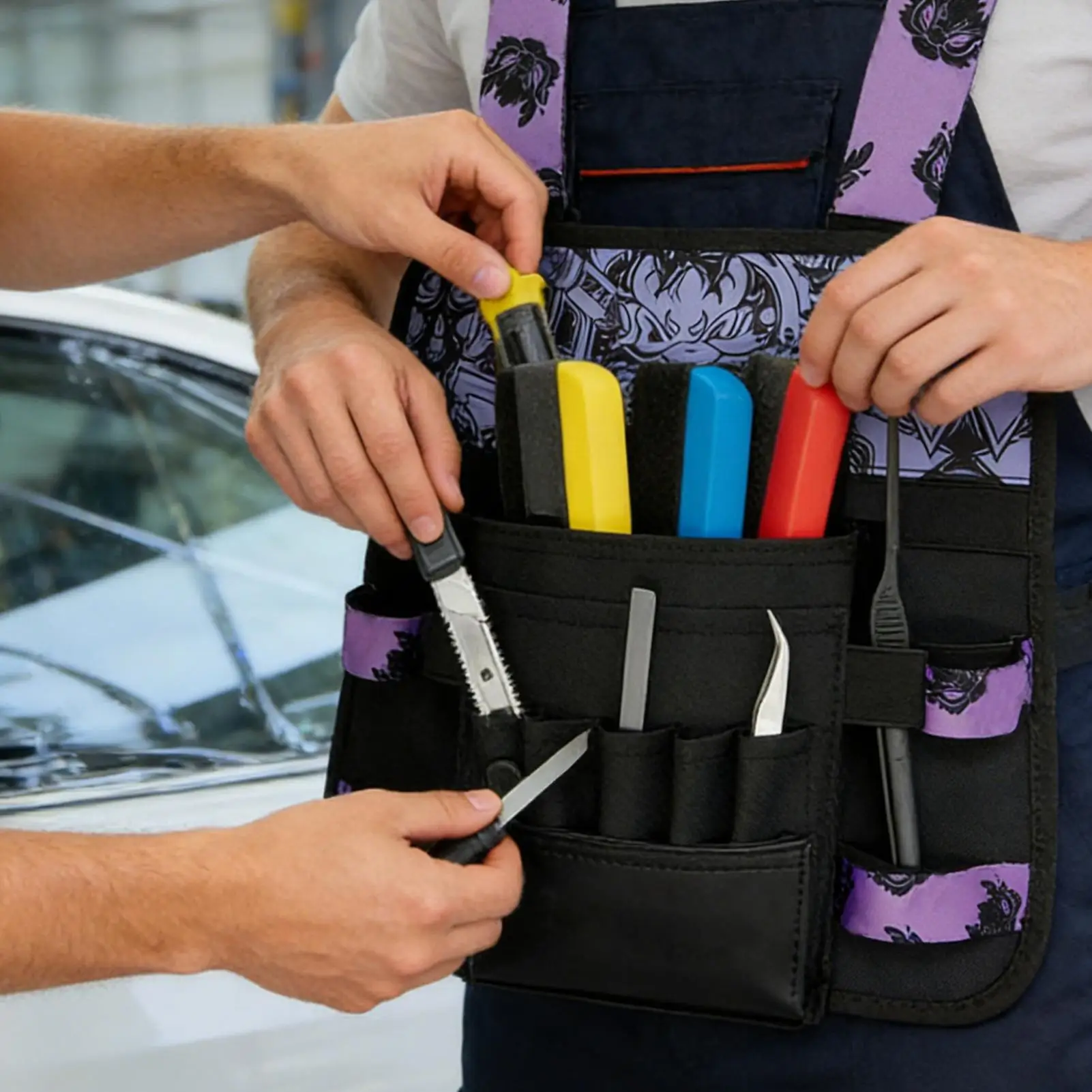 Сумка для инструментов для тонировки автомобилей из оксфордской ткани с плечевым ремнем, чехол для хранения инструментов для тонировки автомобильных стекол, сумка для инструментов для дома, гаража, мастерской
Сумка для инструментов для тонировки автомобилей из оксфордской ткани с плечевым ремнем, чехол для хранения инструментов для тонировки автомобильных стекол, сумка для инструментов для дома, гаража, мастерской