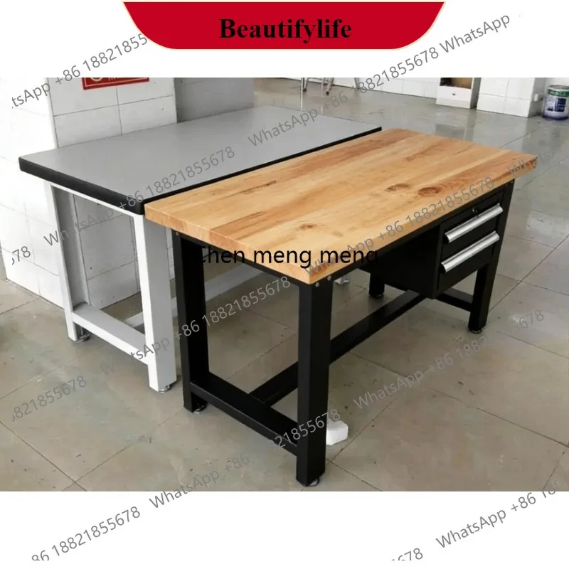 z189 Heavy Duty Stainless Steel Workbench 2 Drawers Wooden Top 1000kg Load For Garage Workshop Industrial Tool Cabinet
z189 Heavy Duty Stainless Steel Workbench 2 Drawers Wooden Top 1000kg Load For Garage Workshop Industrial Tool Cabinet
