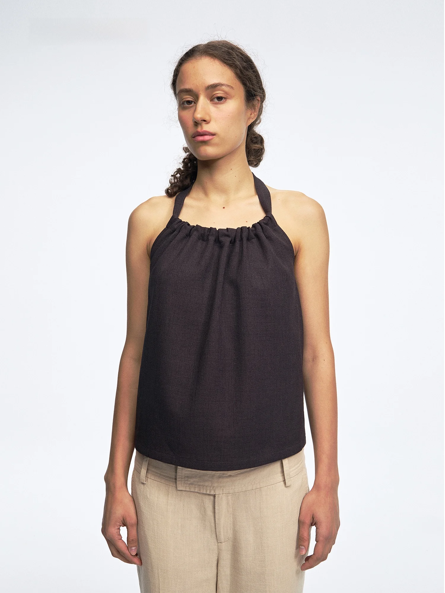 Two-Way Pleated Halter Strapless Vest Backless Tie-Dress Women's Loose Fit Polyester Short Length Color Summer Top
Two-Way Pleated Halter Strapless Vest Backless Tie-Dress Women's Loose Fit Polyester Short Length Color Summer Top