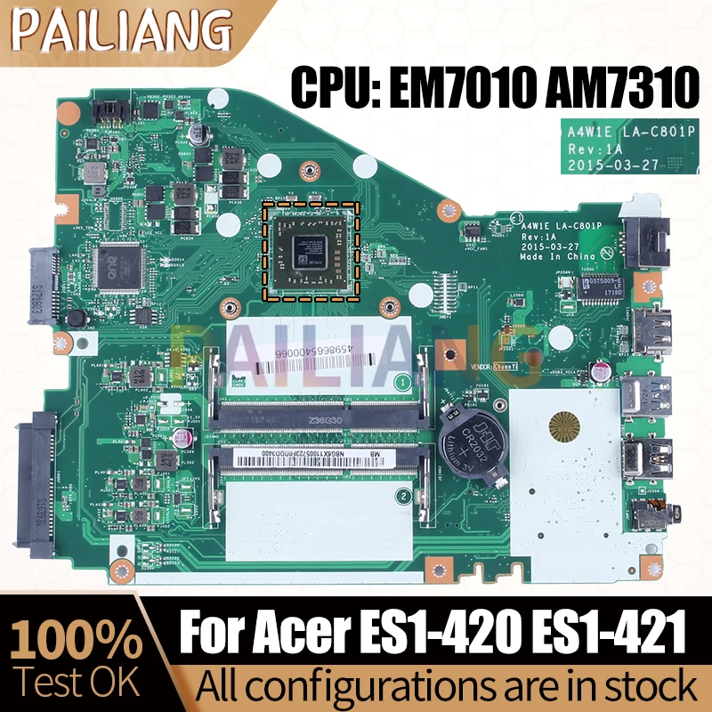 Материнская плата для ноутбука ACER ES1-420 ES1-421 NBG6X11003 NBG6X11005 EM7010 AM7310, материнская плата для ноутбука
Материнская плата для ноутбука ACER ES1-420 ES1-421 NBG6X11003 NBG6X11005 EM7010 AM7310, материнская плата для ноутбука
