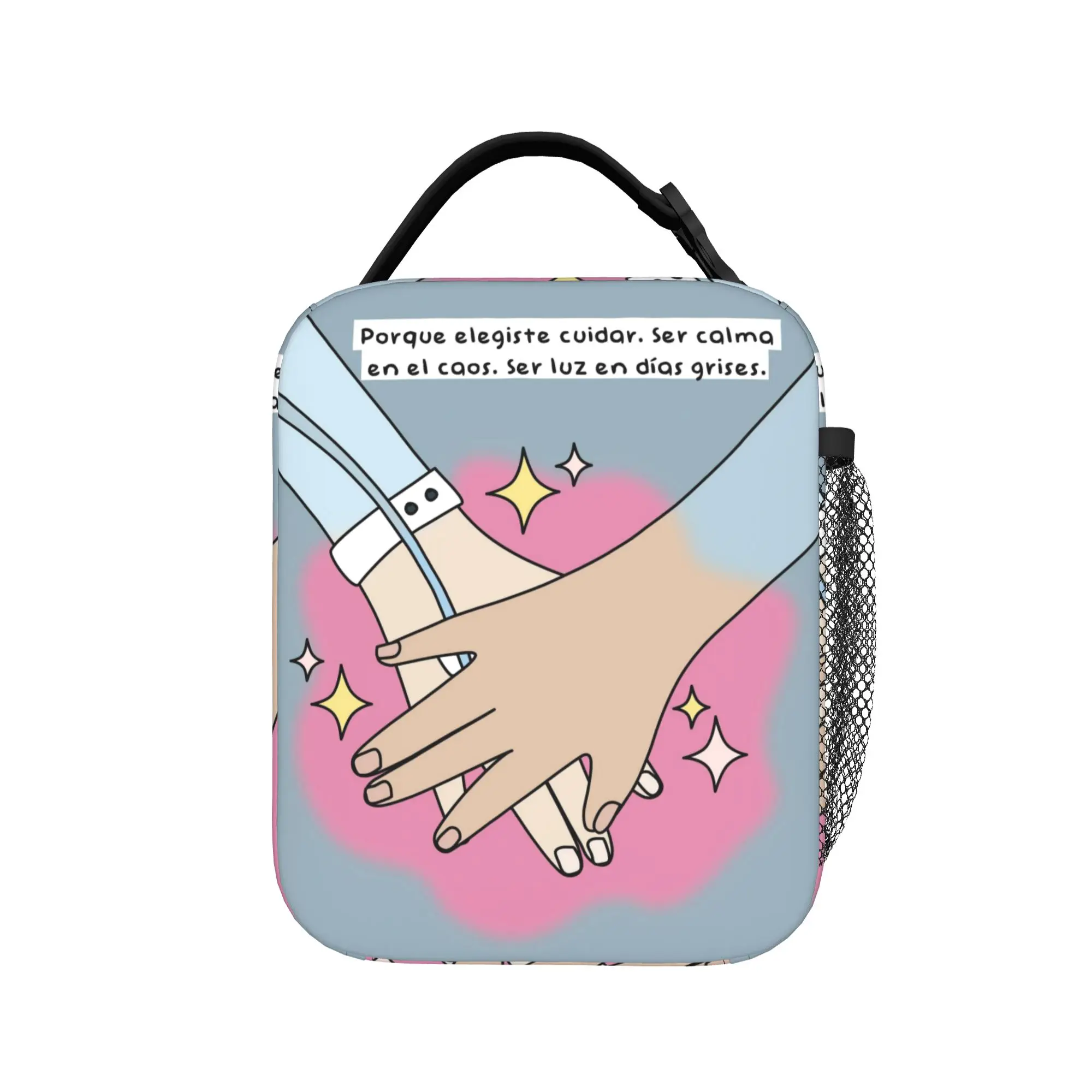 Custom Enfermera En Apuros Doctor Nurse Medical Insulated Lunch Bag Reusable Thermal Cooler Bento Tote Bag with Shoulder Strap
Custom Enfermera En Apuros Doctor Nurse Medical Insulated Lunch Bag Reusable Thermal Cooler Bento Tote Bag with Shoulder Strap