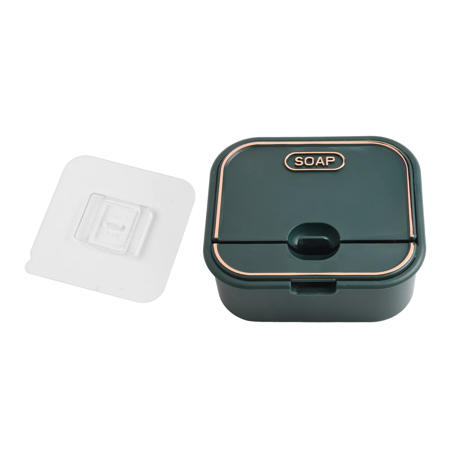 Punch-free Wall Mounted Soap Rack With Lid Quick Draining Soap Storage Holder Bathroom Soap Box Flip-top Drain Soap Dish
Punch-free Wall Mounted Soap Rack With Lid Quick Draining Soap Storage Holder Bathroom Soap Box Flip-top Drain Soap Dish