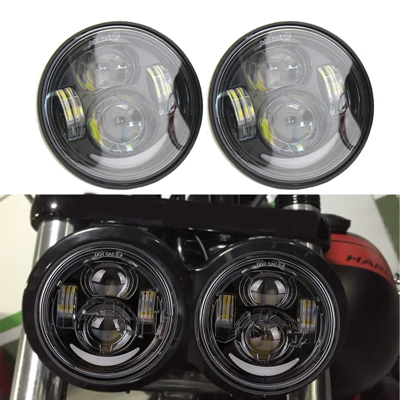 4,65-дюймовый светодиодный фонарь H4 для мотоцикла Harley FXDF для Harley Dyna Fat Bob 4,5 дюйма, двойные фары, двойные светодиодные фары с DRL
4,65-дюймовый светодиодный фонарь H4 для мотоцикла Harley FXDF для Harley Dyna Fat Bob 4,5 дюйма, двойные фары, двойные светодиодные фары с DRL