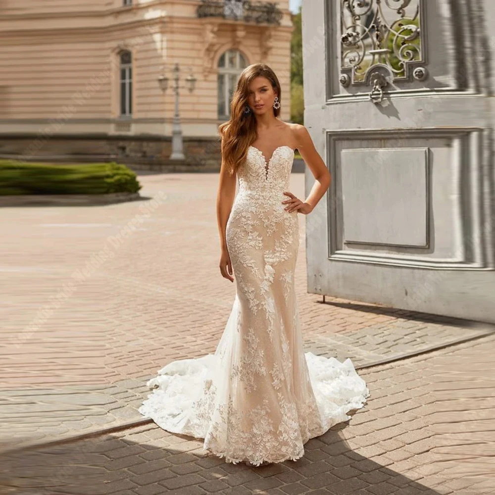 Sweetheart Collar Women Wedding Dresses Sexy Lace Printing Mermaid Bridal Gowns Mopping Length Vestidos De Noive 2026 Customized
Sweetheart Collar Women Wedding Dresses Sexy Lace Printing Mermaid Bridal Gowns Mopping Length Vestidos De Noive 2026 Customized