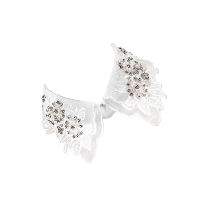 652F Elegant Lace Fake Collar Shirt Women Embroidery Floral Beaded Lapel Ruffled Organza Removable Collar for Dresses Sweater
652F Elegant Lace Fake Collar Shirt Women Embroidery Floral Beaded Lapel Ruffled Organza Removable Collar for Dresses Sweater
