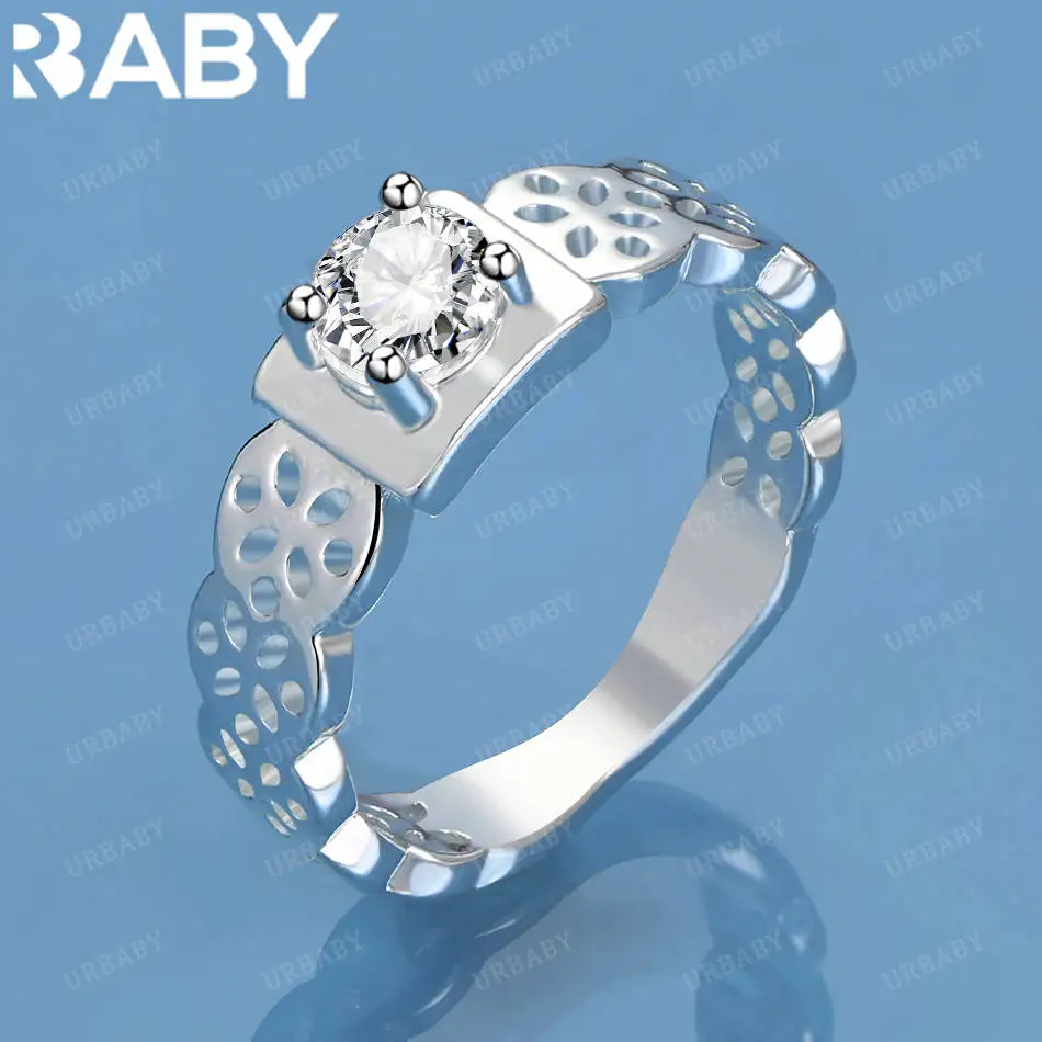 URBABY 925 Sterling Silver Size 7-10 Zircon Hollow Ring For Women Men Grace Jewelry Trend Fashionable Birthday Party Gifts
URBABY 925 Sterling Silver Size 7-10 Zircon Hollow Ring For Women Men Grace Jewelry Trend Fashionable Birthday Party Gifts