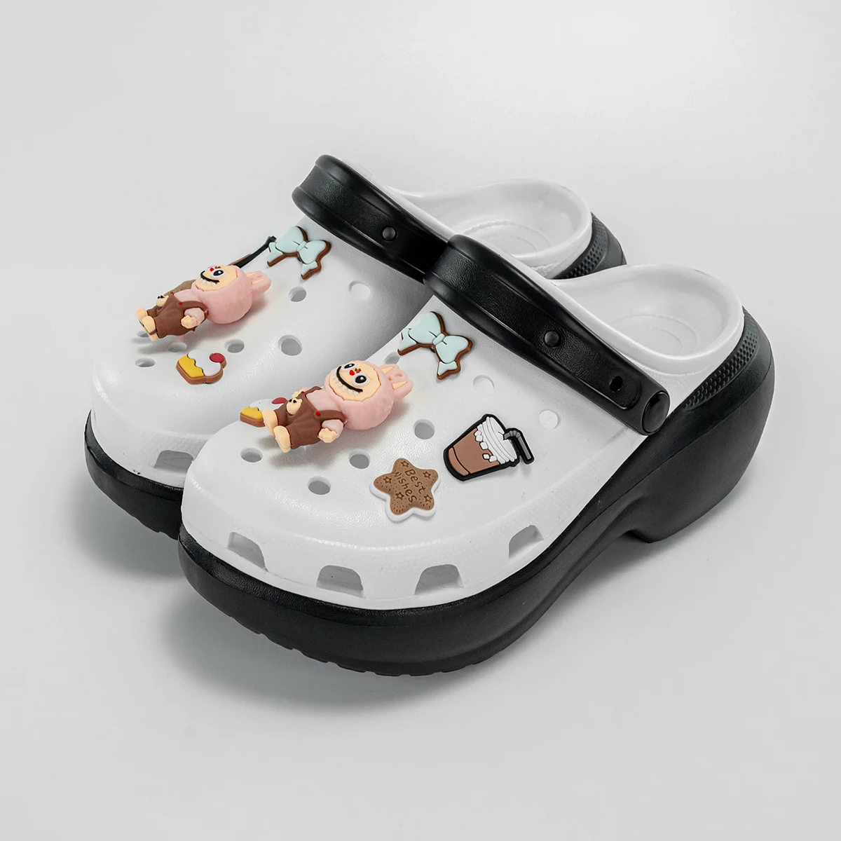 New Milk Tea Labubu Double Color Thick-Soled Non-Slip Heightening Eva Women's Clogs
New Milk Tea Labubu Double Color Thick-Soled Non-Slip Heightening Eva Women's Clogs