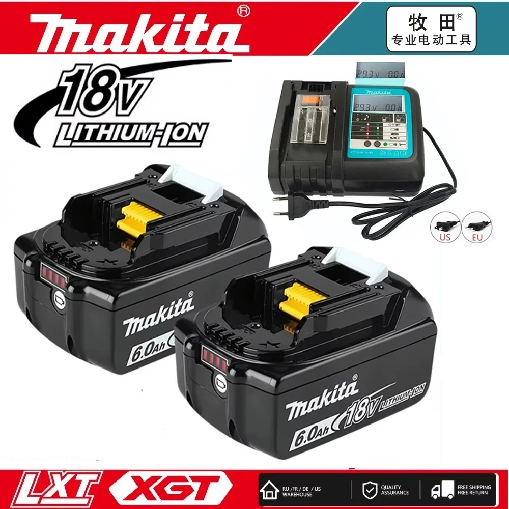 100% Original Makita Rechargeable Power Tool Battery, Replaceable LED Lithium-ion, 6.0 Ah 18V LXT BL1860B BL1860BL1850 BL1830
100% Original Makita Rechargeable Power Tool Battery, Replaceable LED Lithium-ion, 6.0 Ah 18V LXT BL1860B BL1860BL1850 BL1830