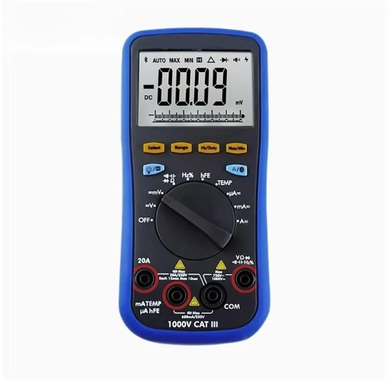 Автоматический интеллектуальный цифровой мультиметр с Bluetooth, высокоточный, с функцией хранения и анализа данных, инструмент для электротехнических измерений
Автоматический интеллектуальный цифровой мультиметр с Bluetooth, высокоточный, с функцией хранения и анализа данных, инструмент для электротехнических измерений