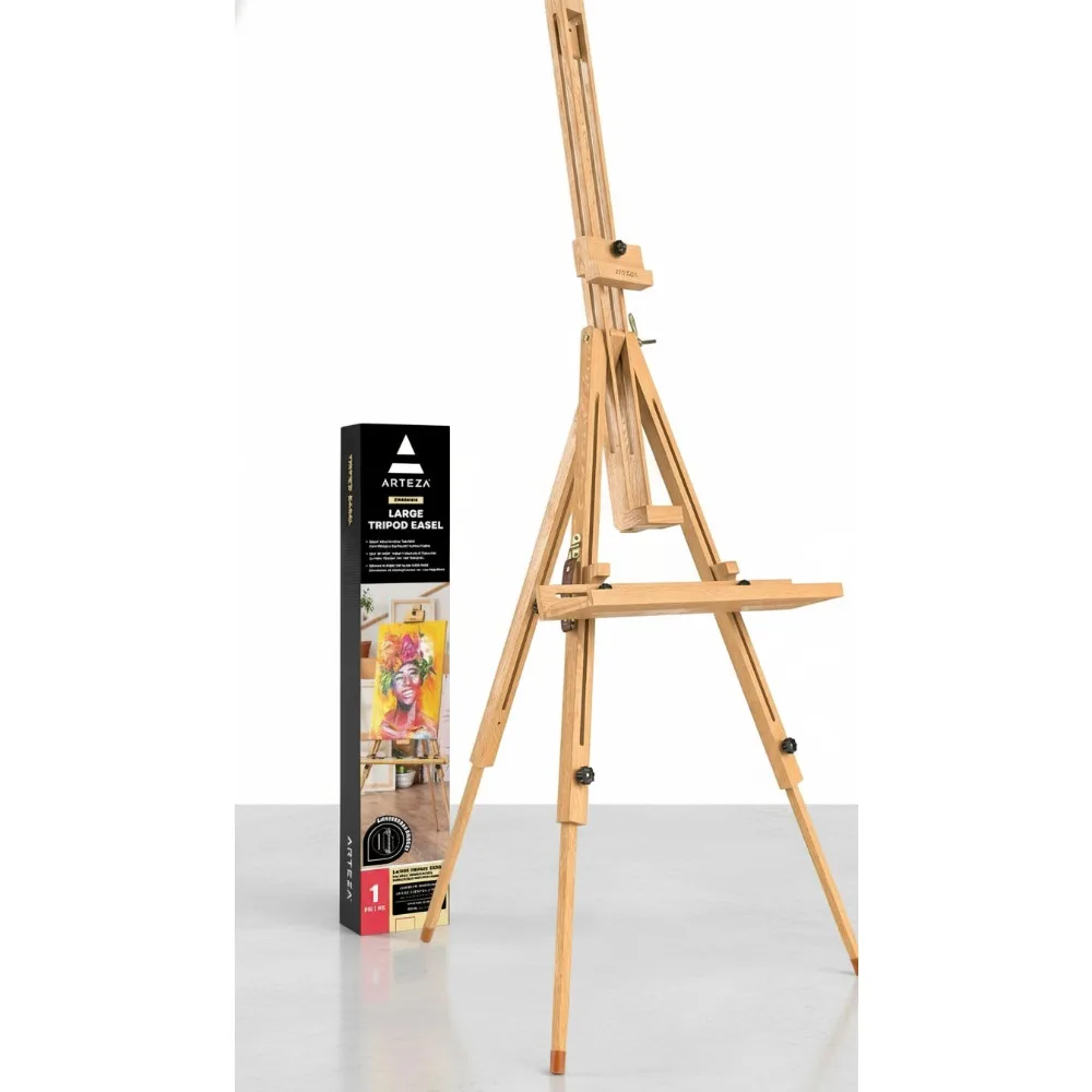 Professional Tripod Easel Stand 78.3" Beechwood Steel Fittings Adjustable Art Display Painting Studio Outdoor
Professional Tripod Easel Stand 78.3" Beechwood Steel Fittings Adjustable Art Display Painting Studio Outdoor