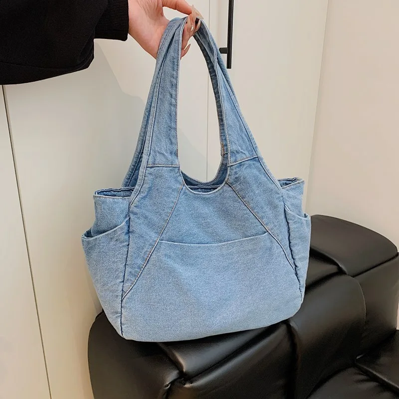 Джинсовые женские сумки для женщин, тренд 2024, сумка на плечо, женские кошельки, новые сумки Sac De Luxe Femme, дизайнерские сумки-тоут 
Джинсовые женские сумки для женщин, тренд 2024, сумка на плечо, женские кошельки, новые сумки Sac De Luxe Femme, дизайнерские сумки-тоут