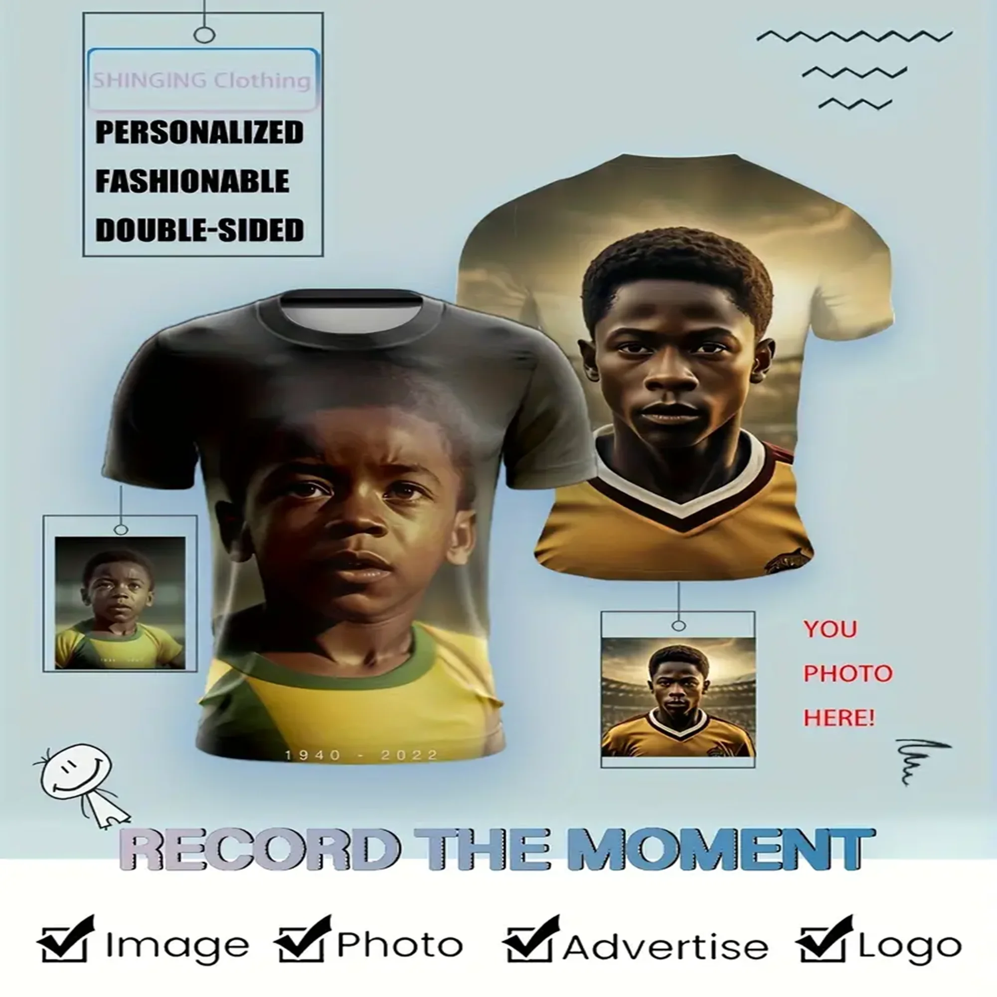 Summer Custom Your Photo 3D Printed T Shirt For Men Clothes Casual T-Shirt Custom Tee
Summer Custom Your Photo 3D Printed T Shirt For Men Clothes Casual T-Shirt Custom Tee