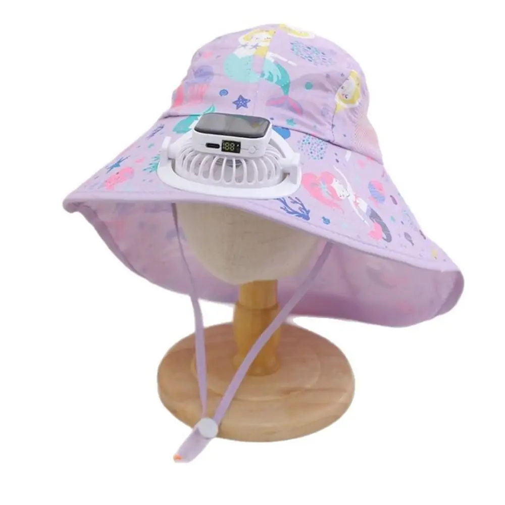 Fashion Wide Brim Children Solar Fan Hat Anti-UV USB Charging Bucket Hat Breathable with Cooling Fan Sunshade Hat Summer
Fashion Wide Brim Children Solar Fan Hat Anti-UV USB Charging Bucket Hat Breathable with Cooling Fan Sunshade Hat Summer