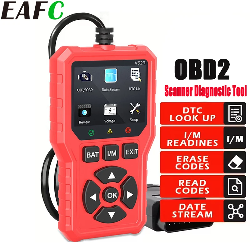 Автомобильный сканер EAFC OBD2, диагностический инструмент для чтения и четких кодов ошибок, считыватель автомобильных кодов, инструмент для проверки света двигателя
Автомобильный сканер EAFC OBD2, диагностический инструмент для чтения и четких кодов ошибок, считыватель автомобильных кодов, инструмент для проверки света двигателя