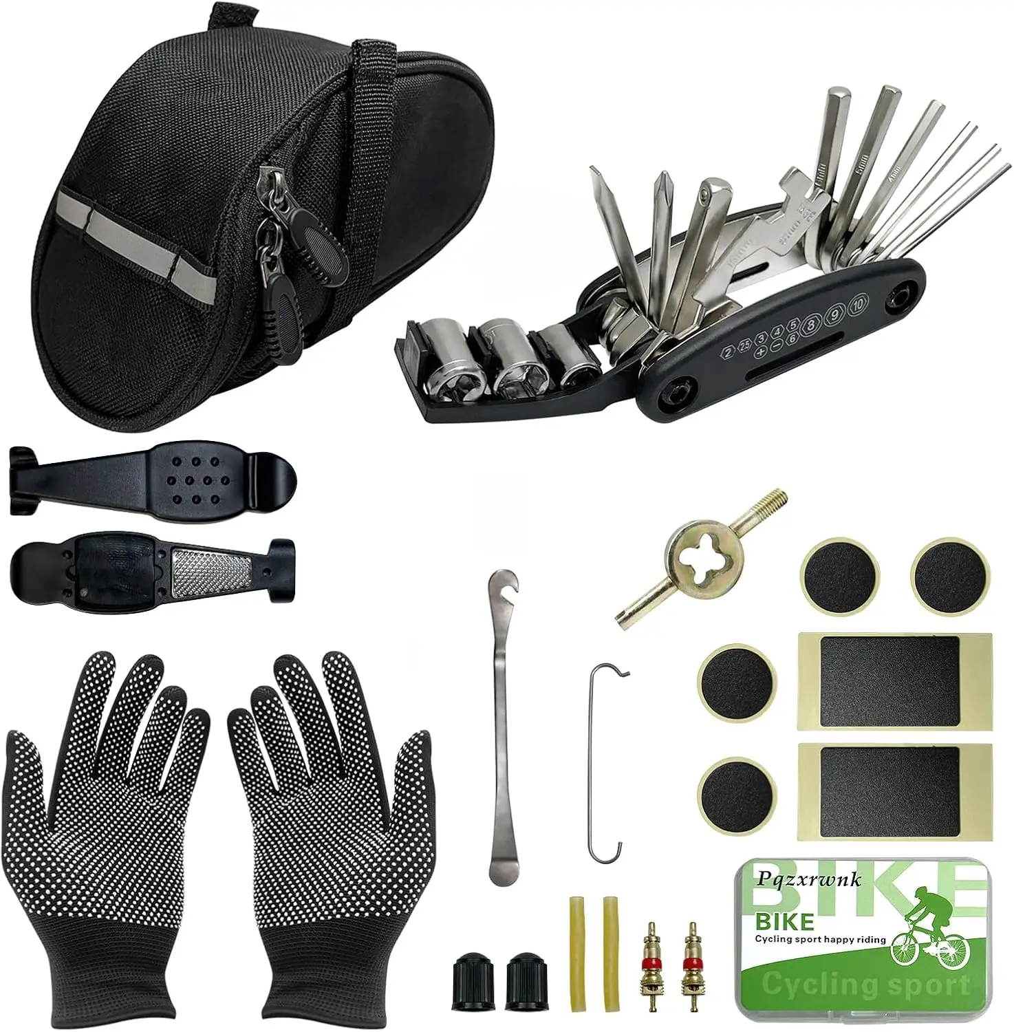 21-PC Bike Repair Kit with Multitool & Saddle Bag - Portable Emergency Set for Road & Mountain Bikes
21-PC Bike Repair Kit with Multitool & Saddle Bag - Portable Emergency Set for Road & Mountain Bikes