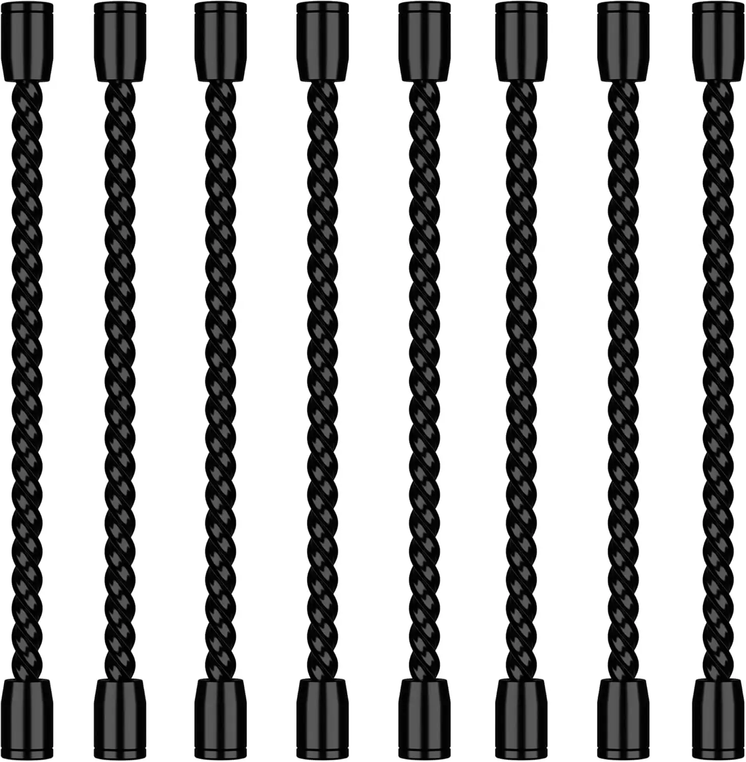 8PCS 4-Inch Silicone Cable Ties, Reusable Bendable Twist Ties for Cord Organization (Black)
8PCS 4-Inch Silicone Cable Ties, Reusable Bendable Twist Ties for Cord Organization (Black)