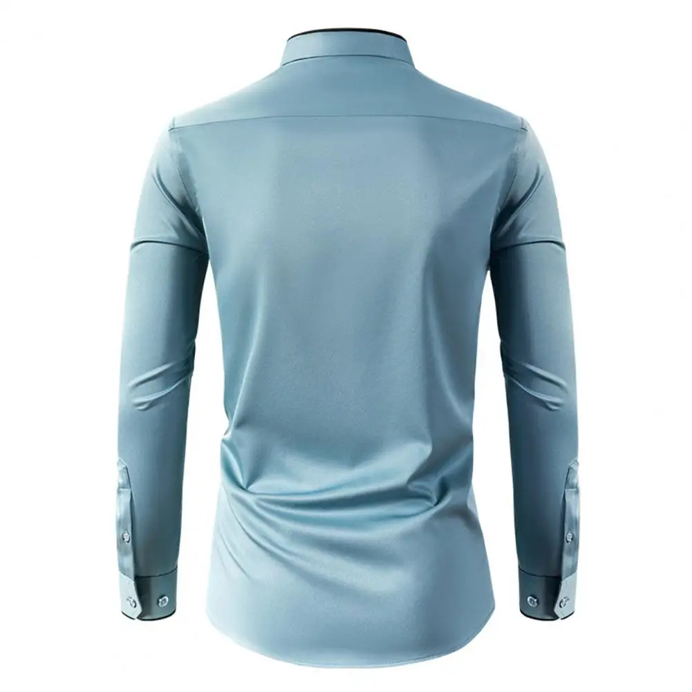 Мужская рубашка из смесового полиэстера и спандекса, мужская рубашка с длинным рукавом, деловая рубашка с камнями, приталенная, на пуговицах, для бизнеса
Мужская рубашка из смесового полиэстера и спандекса, мужская рубашка с длинным рукавом, деловая рубашка с камнями, приталенная, на пуговицах, для бизнеса