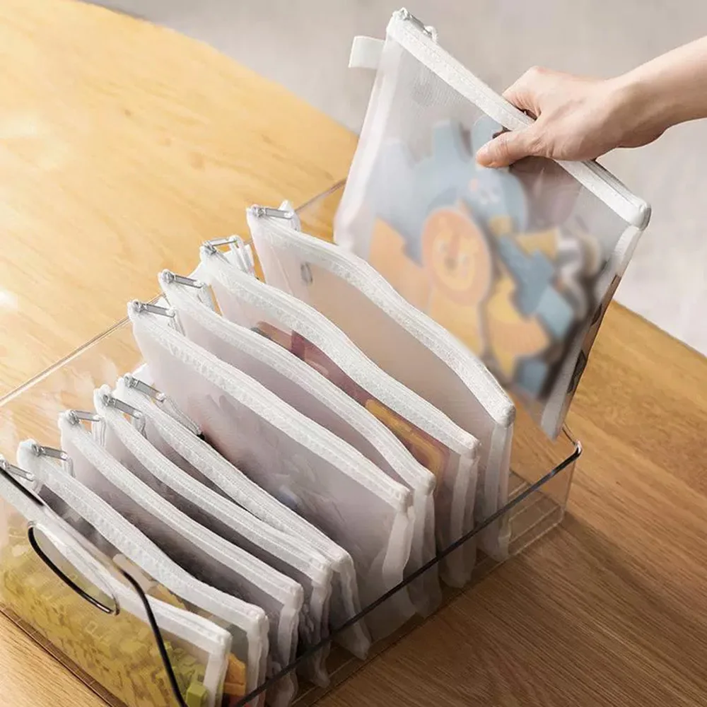 A4/A5/A6 Mesh Zipper File Bag Transparent File Folder School Stationery Office Supplies Category Contract Information Bag
A4/A5/A6 Mesh Zipper File Bag Transparent File Folder School Stationery Office Supplies Category Contract Information Bag