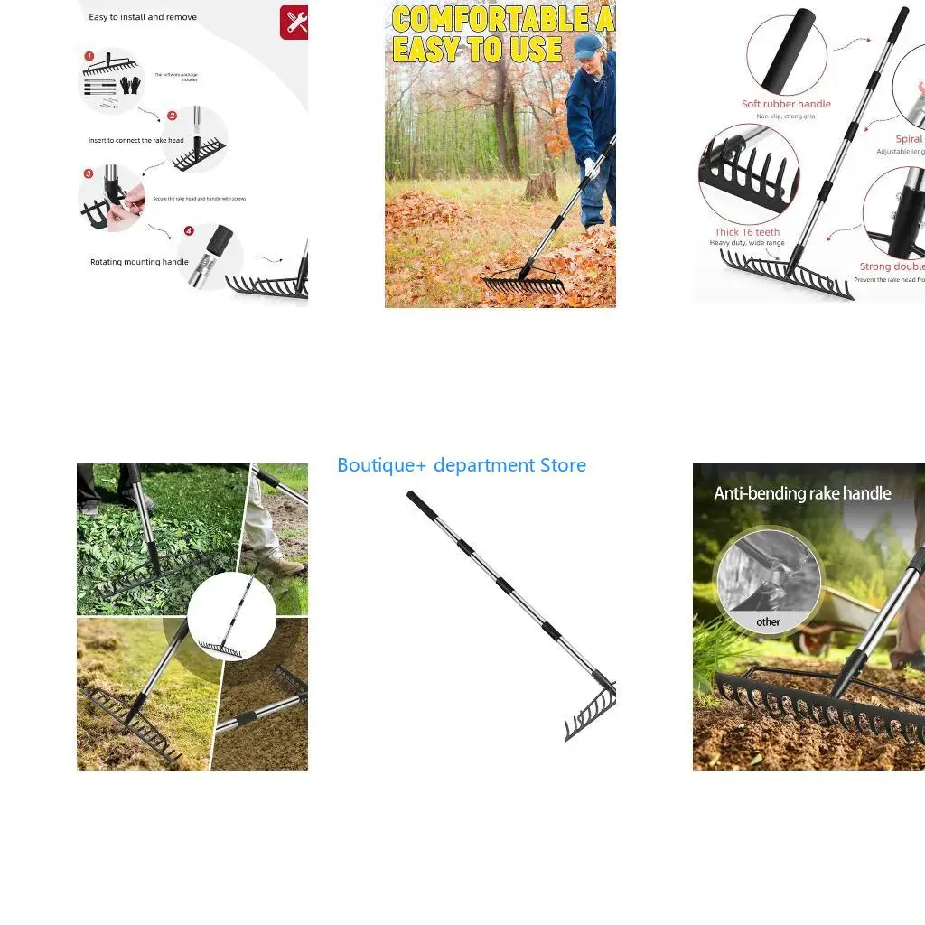 E1PD Strong Detachable Garden Tool With 16 Tines And Extendable Handle For Lawn Care
E1PD Strong Detachable Garden Tool With 16 Tines And Extendable Handle For Lawn Care