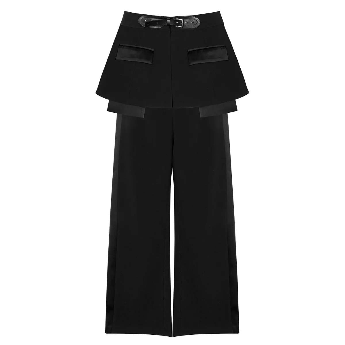 Women's Two-Piece Set Spring and Autumn Leather Belt Skirt with Draped Wide-Leg Pants Waistband and Pants Included
Women's Two-Piece Set Spring and Autumn Leather Belt Skirt with Draped Wide-Leg Pants Waistband and Pants Included
