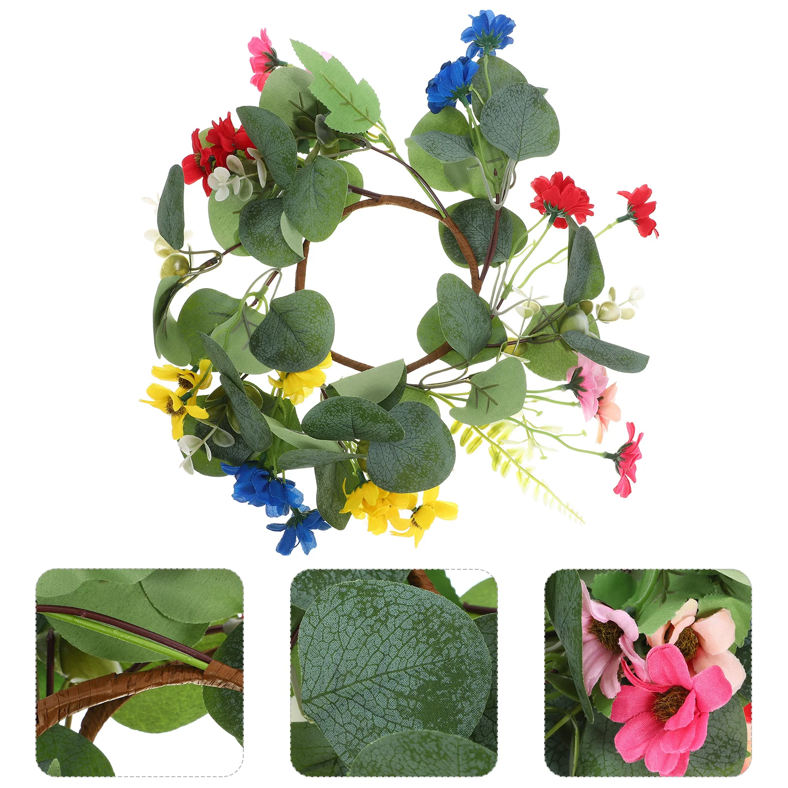 2 Pcs Vine Small Daisy Wreath Menorah Candles Ceremony Pe Eucalyptus Summer Wreaths
2 Pcs Vine Small Daisy Wreath Menorah Candles Ceremony Pe Eucalyptus Summer Wreaths