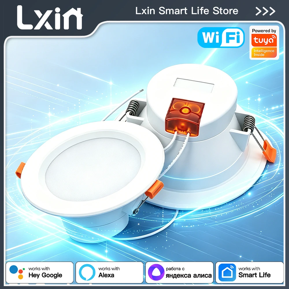Lxin tuya Downlight WIFI, Smart LED Dimming Spots, 2700-6500k Warm/Cool RGB Color Ceiling Light, Voice with Alexa Google Home
Lxin tuya Downlight WIFI, Smart LED Dimming Spots, 2700-6500k Warm/Cool RGB Color Ceiling Light, Voice with Alexa Google Home