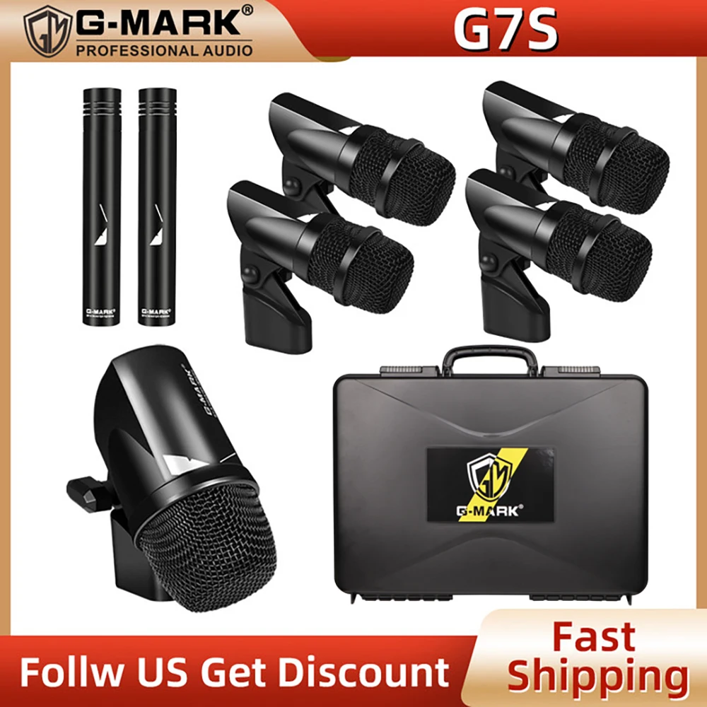 Набор для барабанного микрофона G-MARK G7S, 7 шт., микрофон для музыкальных инструментов, ударные барабаны/Змеи и планшетов
Набор для барабанного микрофона G-MARK G7S, 7 шт., микрофон для музыкальных инструментов, ударные барабаны/Змеи и планшетов