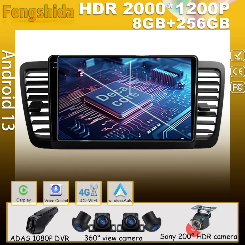 Android 13 For Subaru Outback 3 Legacy 4 2003 - 2009 Car Player Radio Multimedia Video GPS Navigation Auto Carplay Dash Cam 5G
Android 13 For Subaru Outback 3 Legacy 4 2003 - 2009 Car Player Radio Multimedia Video GPS Navigation Auto Carplay Dash Cam 5G