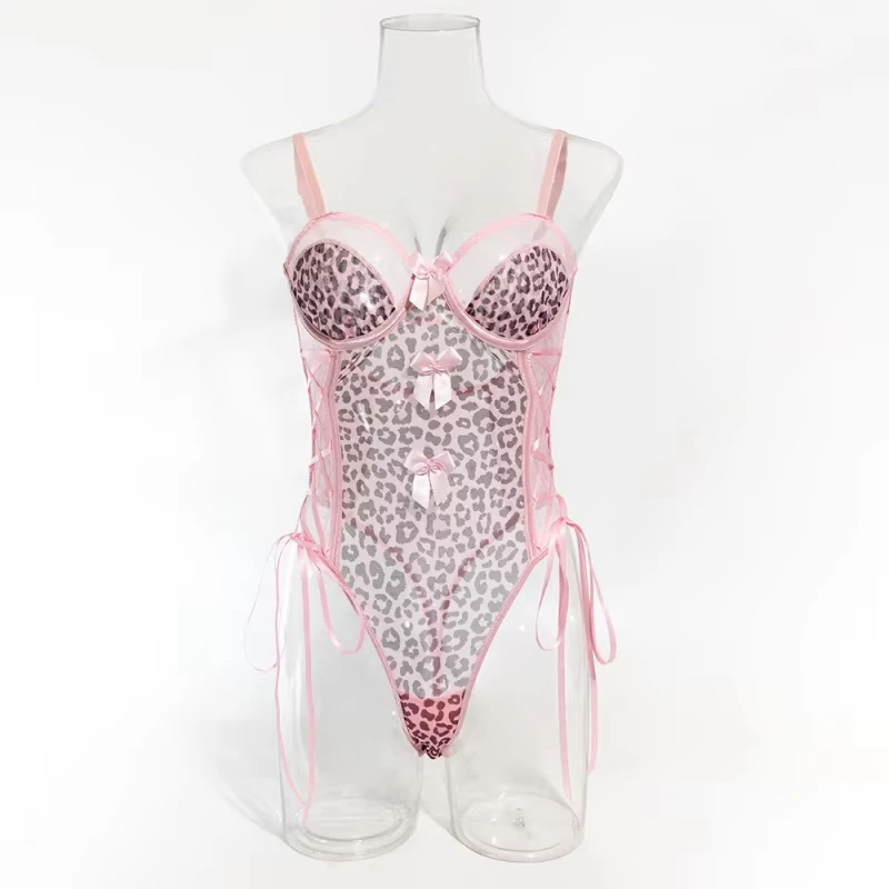 Bikini leopard print polka dot sheer tummy-concealing slimming backless strap one-piece swimsuit
Bikini leopard print polka dot sheer tummy-concealing slimming backless strap one-piece swimsuit