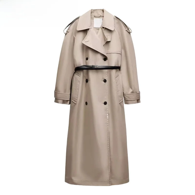 Autumn Winter New Arrival Women's Loose Long Sve Turn-down Collar Belted Basic Sle Windbreaker Coat Sweet Sle 2024
Autumn Winter New Arrival Women's Loose Long Sve Turn-down Collar Belted Basic Sle Windbreaker Coat Sweet Sle 2024