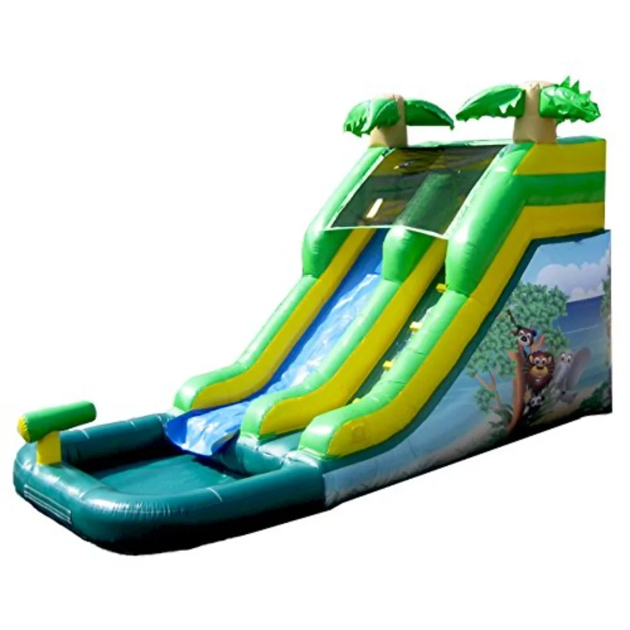 12' Safari Commercial Grade Inflatable Water Slide with Splash Pool and Blower for Adults Outdoor Indoor Use Waterproof UV Resi
12' Safari Commercial Grade Inflatable Water Slide with Splash Pool and Blower for Adults Outdoor Indoor Use Waterproof UV Resi