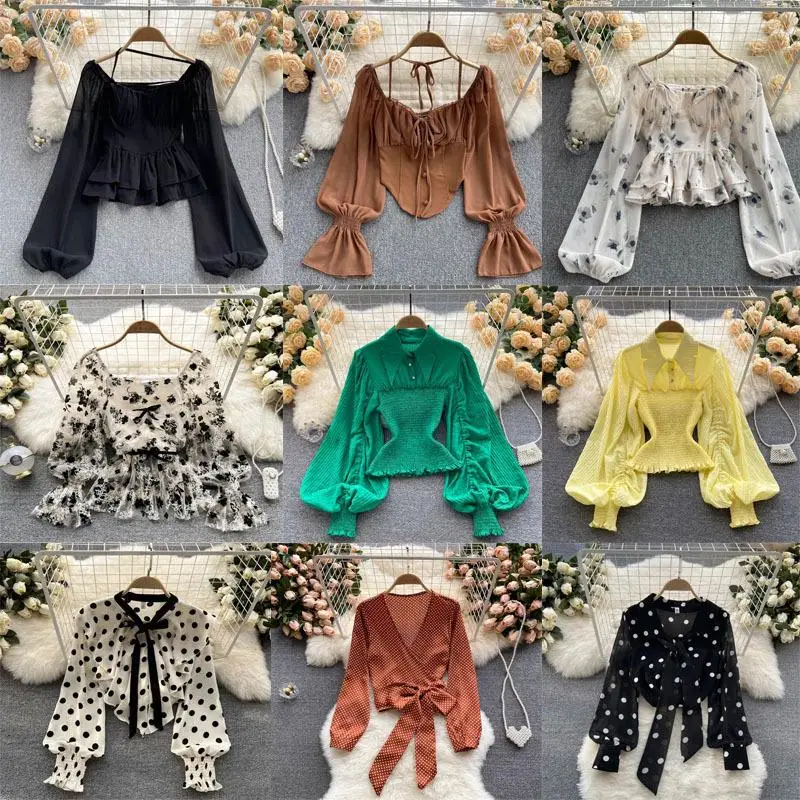 Sexy Style Women's Blouse Lace Shirt Sleeveless Long Sleeve Abstract Pattern Bubble Sleeve No Brand Registered Trademark
Sexy Style Women's Blouse Lace Shirt Sleeveless Long Sleeve Abstract Pattern Bubble Sleeve No Brand Registered Trademark