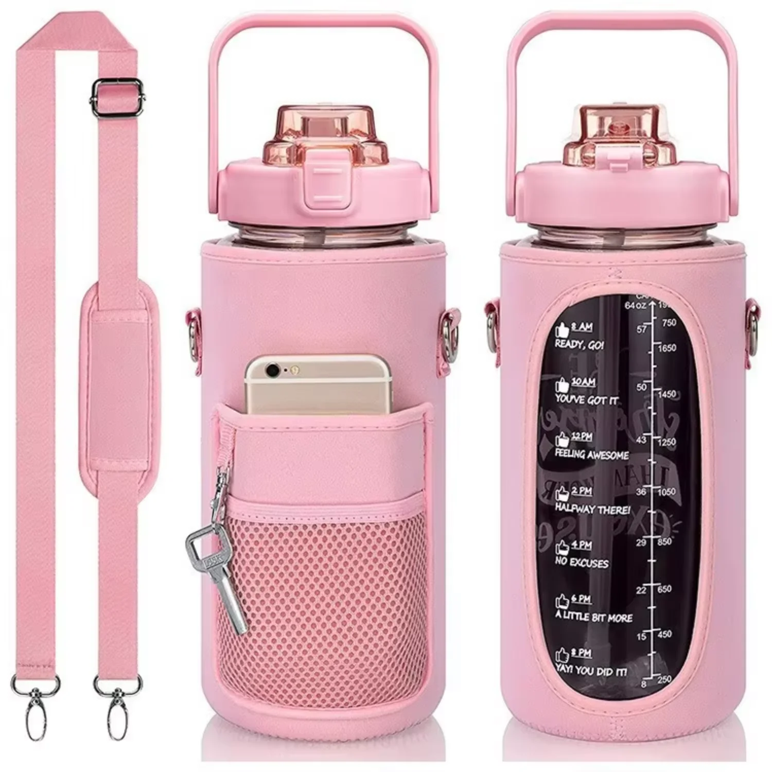 Wholesale large capacity 2L Time Mark Fitness Sports Portable Straw Portable belt
Wholesale large capacity 2L Time Mark Fitness Sports Portable Straw Portable belt