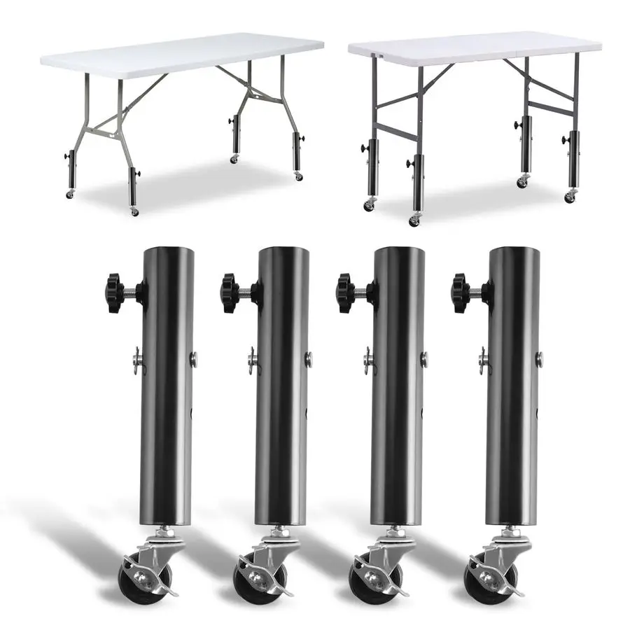 Adjustable Furniture Legs with Caster Wheels 4 Pack Metal Table Leg Extenders Height 5.1 to 6.7 Inches Desk Legs with Detachable
Adjustable Furniture Legs with Caster Wheels 4 Pack Metal Table Leg Extenders Height 5.1 to 6.7 Inches Desk Legs with Detachable