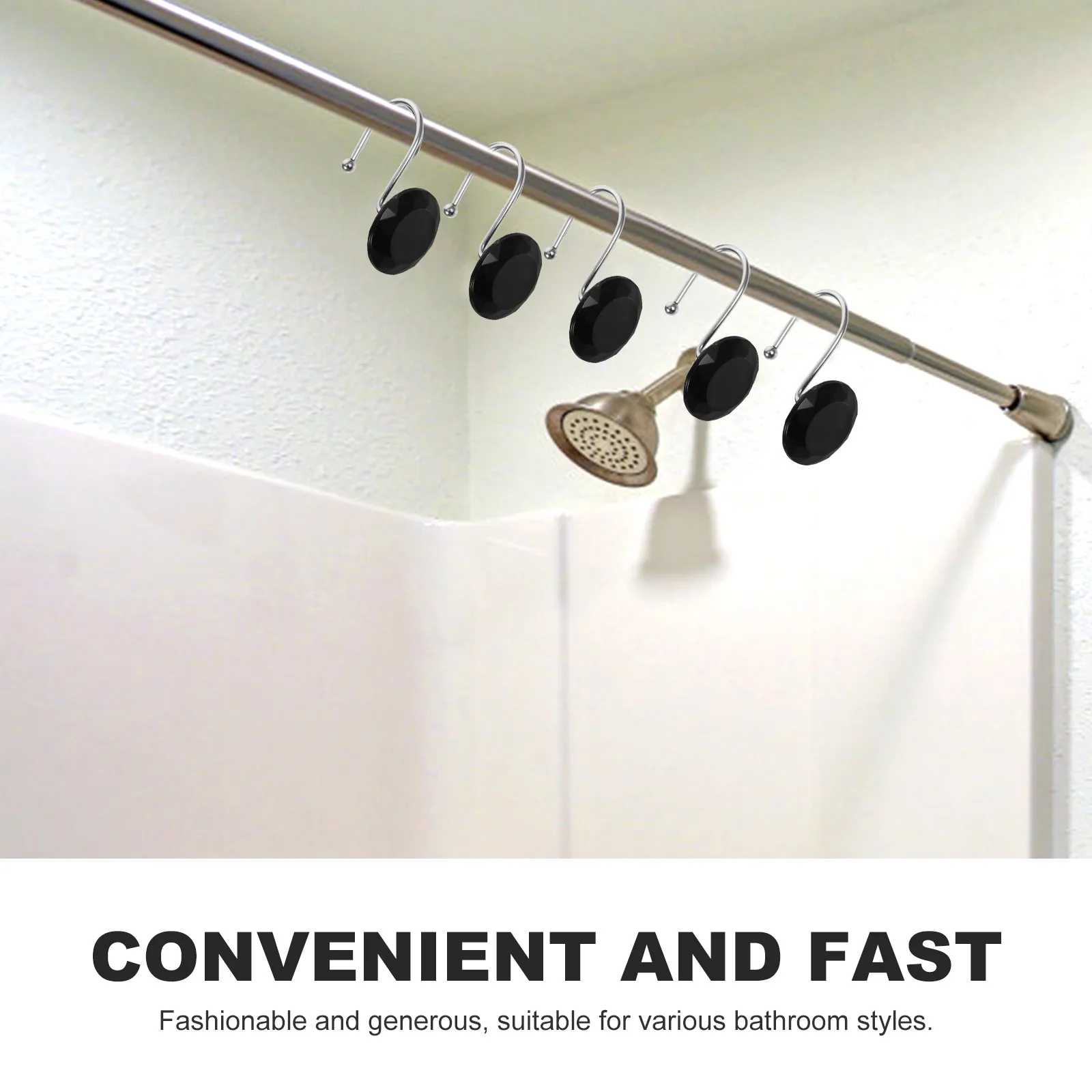 12Pcs Shower Curtain Hook Acrylic Metal Heavy Duty Glide Smooth Shower Rod Hooks Bathroom Curtain Hangers Decorative Hooks
12Pcs Shower Curtain Hook Acrylic Metal Heavy Duty Glide Smooth Shower Rod Hooks Bathroom Curtain Hangers Decorative Hooks