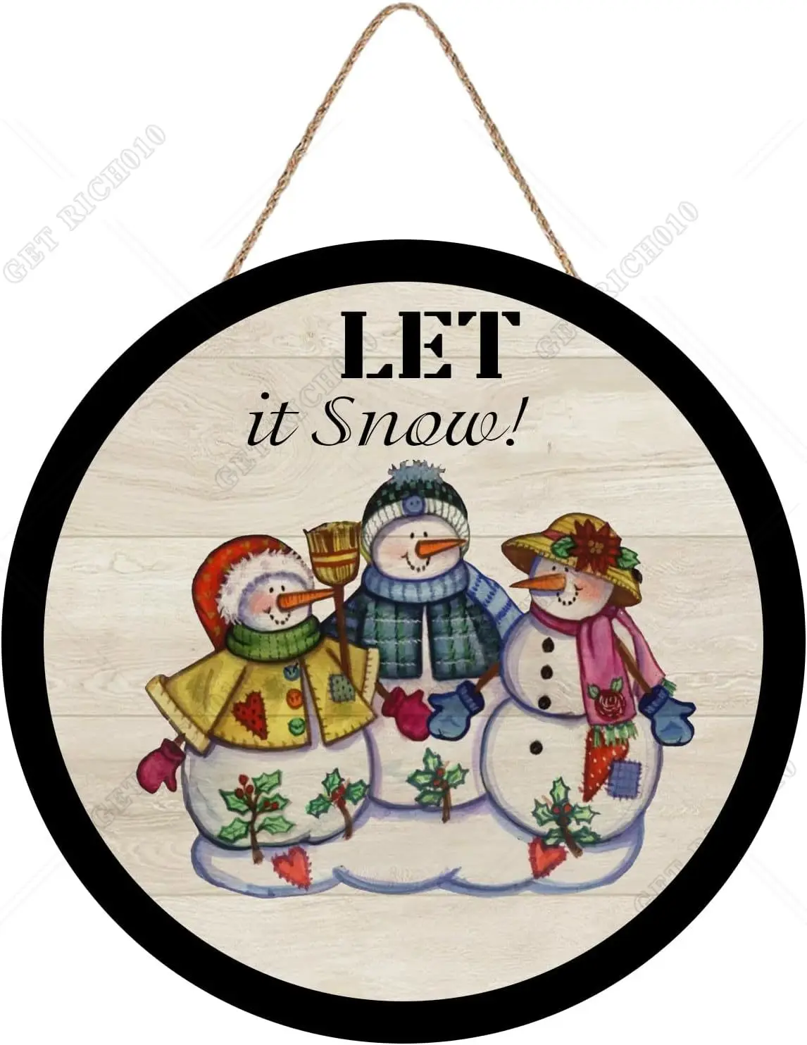 Round Wooden Hanging Front Door Decor Sign Christmas Wreath Sign Let It Snow Snowman Family Winter Wood Door Hanging Wall
Round Wooden Hanging Front Door Decor Sign Christmas Wreath Sign Let It Snow Snowman Family Winter Wood Door Hanging Wall