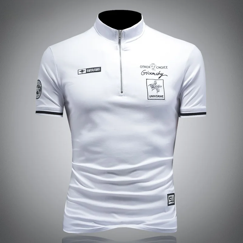 Ele Zipper irt Men's ort Sve Stand Collar T-irt Embroidery Faion Urban Sle Cotton Polyester Blend Summe...
Ele Zipper irt Men's ort Sve Stand Collar T-irt Embroidery Faion Urban Sle Cotton Polyester Blend Summe...