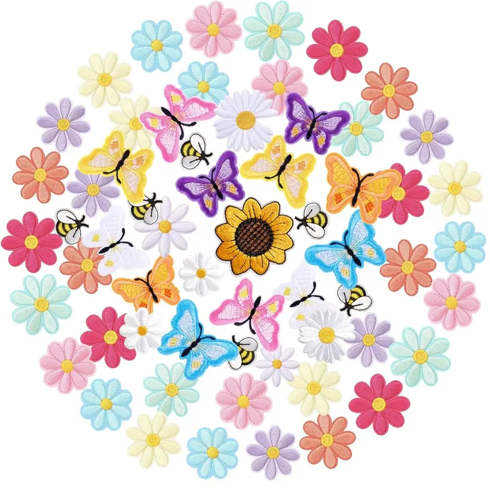 Iron on Patches for Hats 60pcs Flower Butterfly Assorted Embroidered Patch for Clothes Backpacks Jeans Bags Sew on Applique C
Iron on Patches for Hats 60pcs Flower Butterfly Assorted Embroidered Patch for Clothes Backpacks Jeans Bags Sew on Applique C