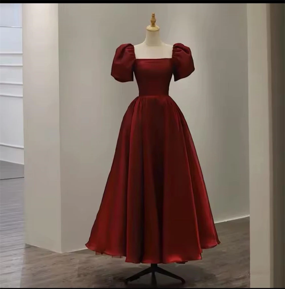 Customized Graceful Square Collar Puff SleevesEvening Dress Fashion Lace Up Back A-Line Prom Dress Classic Chiffon Par
Customized Graceful Square Collar Puff SleevesEvening Dress Fashion Lace Up Back A-Line Prom Dress Classic Chiffon Par