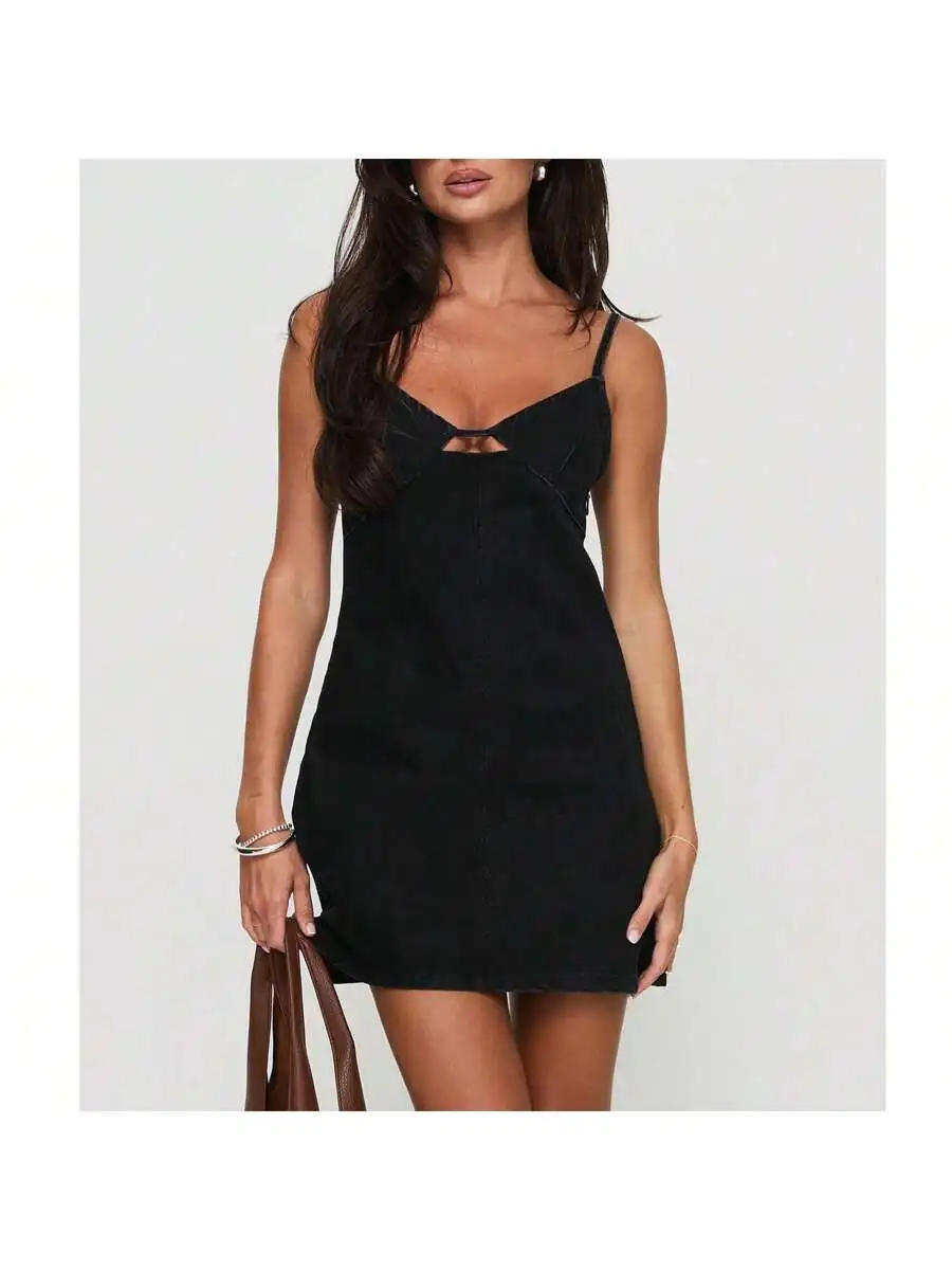Womens Denim Mini Dress Sleeveless V Neck Cut Out Casual Summer Dress
Womens Denim Mini Dress Sleeveless V Neck Cut Out Casual Summer Dress