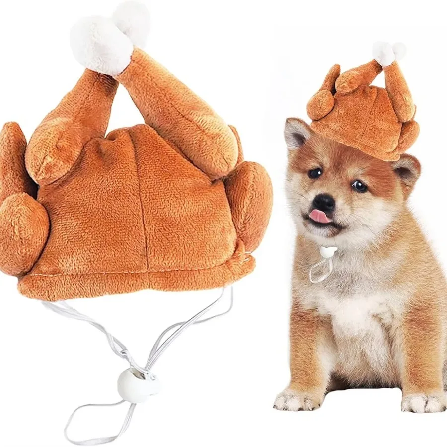 Pet Thanksgiving Turkey Hat Cat Dog Headgear, Small and Medium Dog Chicken Leg Hat Dog Cute and Funny Photo Prop Headgear
Pet Thanksgiving Turkey Hat Cat Dog Headgear, Small and Medium Dog Chicken Leg Hat Dog Cute and Funny Photo Prop Headgear