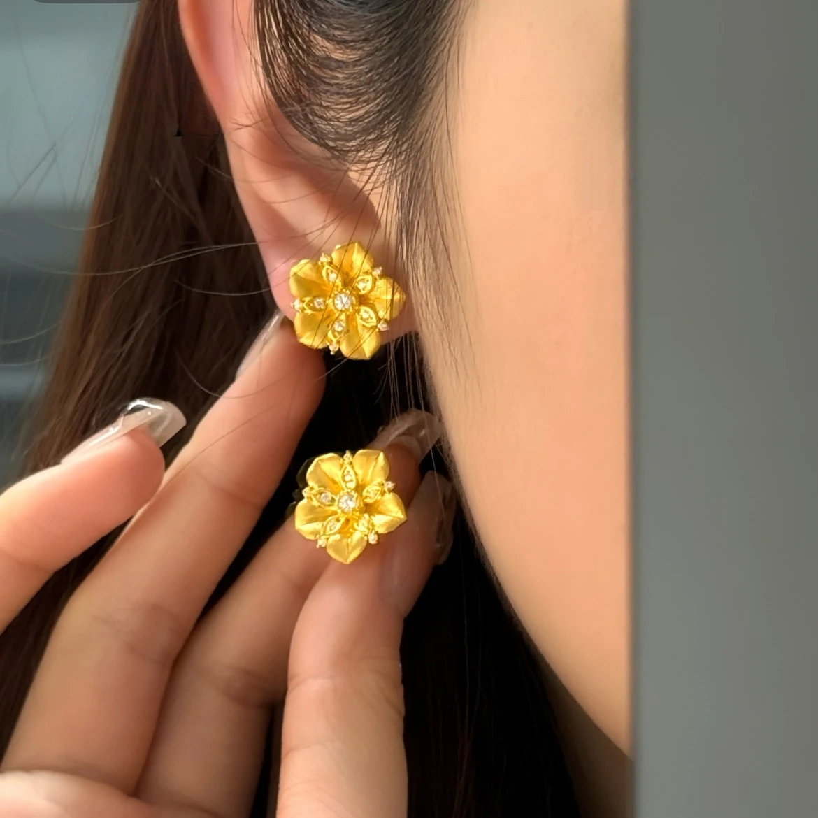 Grace 14k Gold Color Zircon Lily Flower Earring for Women's Earring Birthday Party Jewelry Gifts Oro Puro De 14 K
Grace 14k Gold Color Zircon Lily Flower Earring for Women's Earring Birthday Party Jewelry Gifts Oro Puro De 14 K