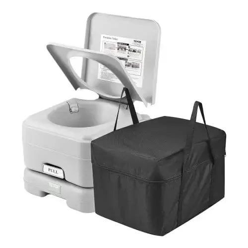 Portable Toilet for Camping, Porta Potty with 3.2 Gal Waste Tank & 3.2 Gal Flush Tank, Push-Button Pressurized Flush Commode
Portable Toilet for Camping, Porta Potty with 3.2 Gal Waste Tank & 3.2 Gal Flush Tank, Push-Button Pressurized Flush Commode