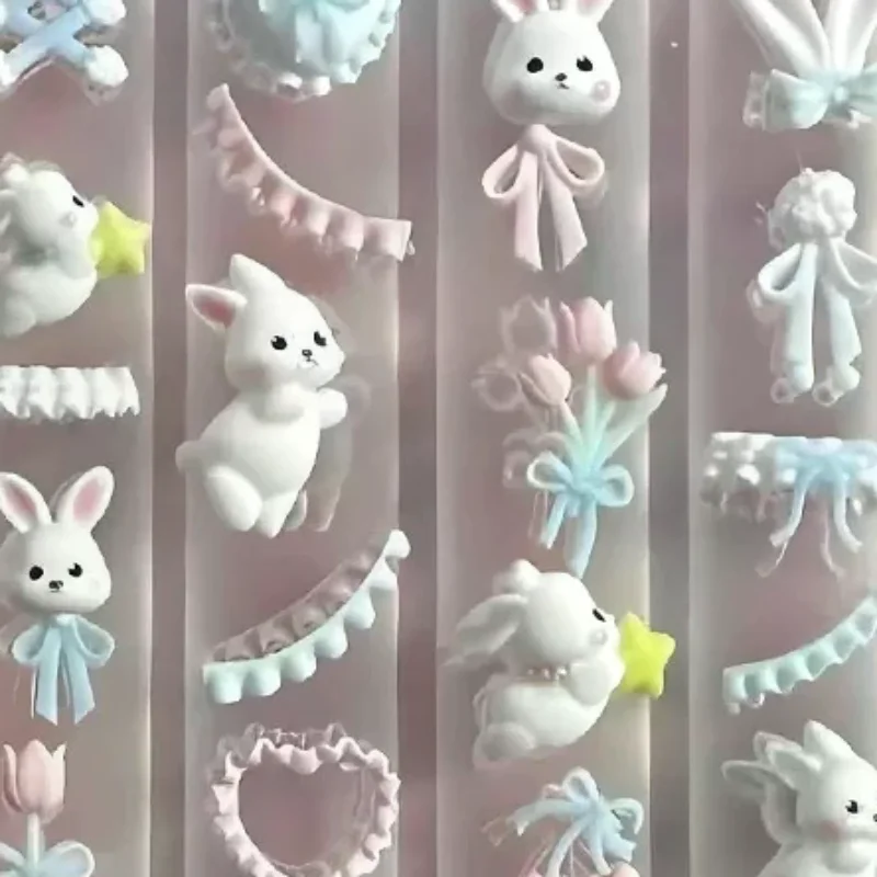 HOT! Lace Bowknot Bunny 3D Silicone Mold Nail Art Decoration Nails DIY Design Silicone Nail Template Nail Mold
HOT! Lace Bowknot Bunny 3D Silicone Mold Nail Art Decoration Nails DIY Design Silicone Nail Template Nail Mold