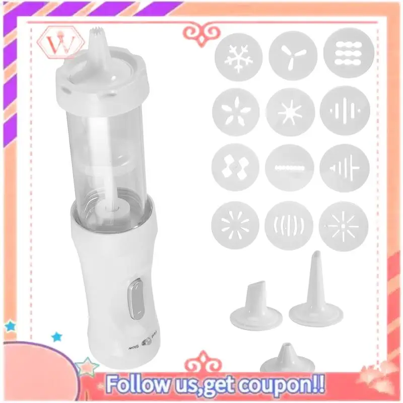 Upgraded 1 Electric Cookie Press With 12 Mold And 4 Decorating Nozzles For Cake Dessert DIY Maker And Decoration Baking Supplies
Upgraded 1 Electric Cookie Press With 12 Mold And 4 Decorating Nozzles For Cake Dessert DIY Maker And Decoration Baking Supplies