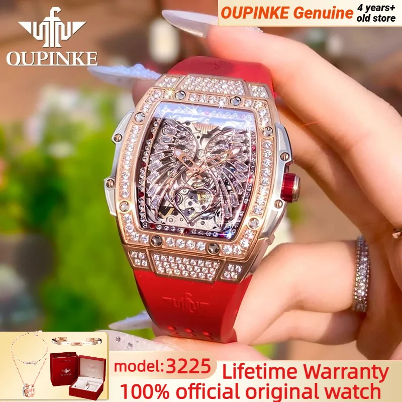 OUPINKE 3225 Women Watch Hollow out Wing Design Luminous Full Diamond Dial Waterproof Automatic Mechanical Watch for Ladies
OUPINKE 3225 Women Watch Hollow out Wing Design Luminous Full Diamond Dial Waterproof Automatic Mechanical Watch for Ladies