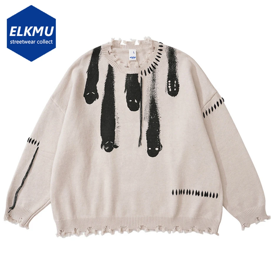 Hip Hop Sweaters Streetwear Y2K Grunge Ripped Ghost Print Punk Gothic Knitted Jumpers Autumn Harajuku Casual Pullover Sweaters
Hip Hop Sweaters Streetwear Y2K Grunge Ripped Ghost Print Punk Gothic Knitted Jumpers Autumn Harajuku Casual Pullover Sweaters