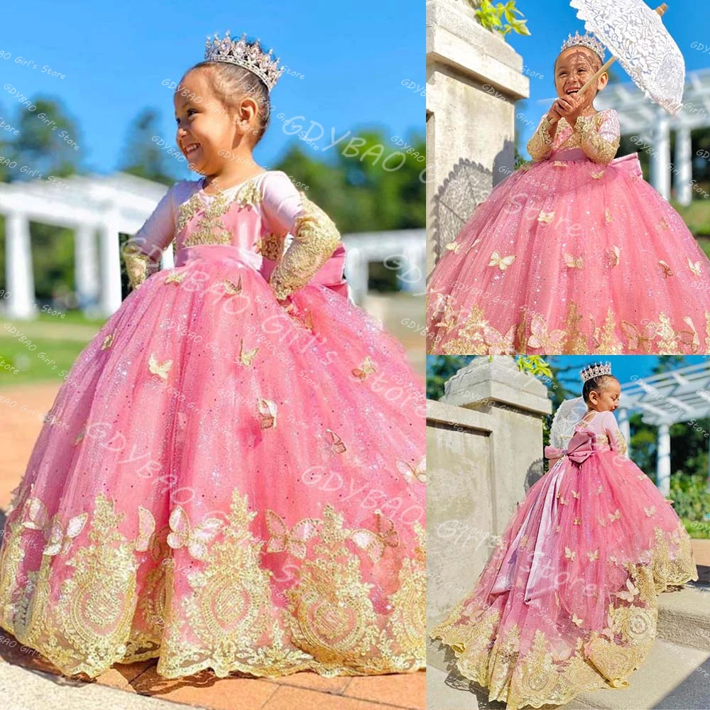 Pink Flower Girl Dress for Wedding Party With Bow Toddlers Appliqued Tulle Princess Pageant Gowns Kids Customized Birthday Dress
Pink Flower Girl Dress for Wedding Party With Bow Toddlers Appliqued Tulle Princess Pageant Gowns Kids Customized Birthday Dress