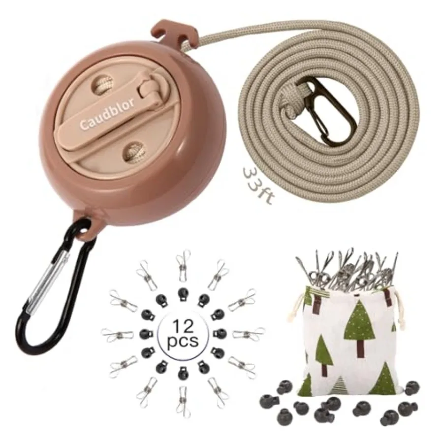 Portable Travel Clothesline Cord, Adjustable 33Feet Camping Clothes line, Laundry Drying Rope for Hotel Trip, Cruise, Outdoor/I
Portable Travel Clothesline Cord, Adjustable 33Feet Camping Clothes line, Laundry Drying Rope for Hotel Trip, Cruise, Outdoor/I