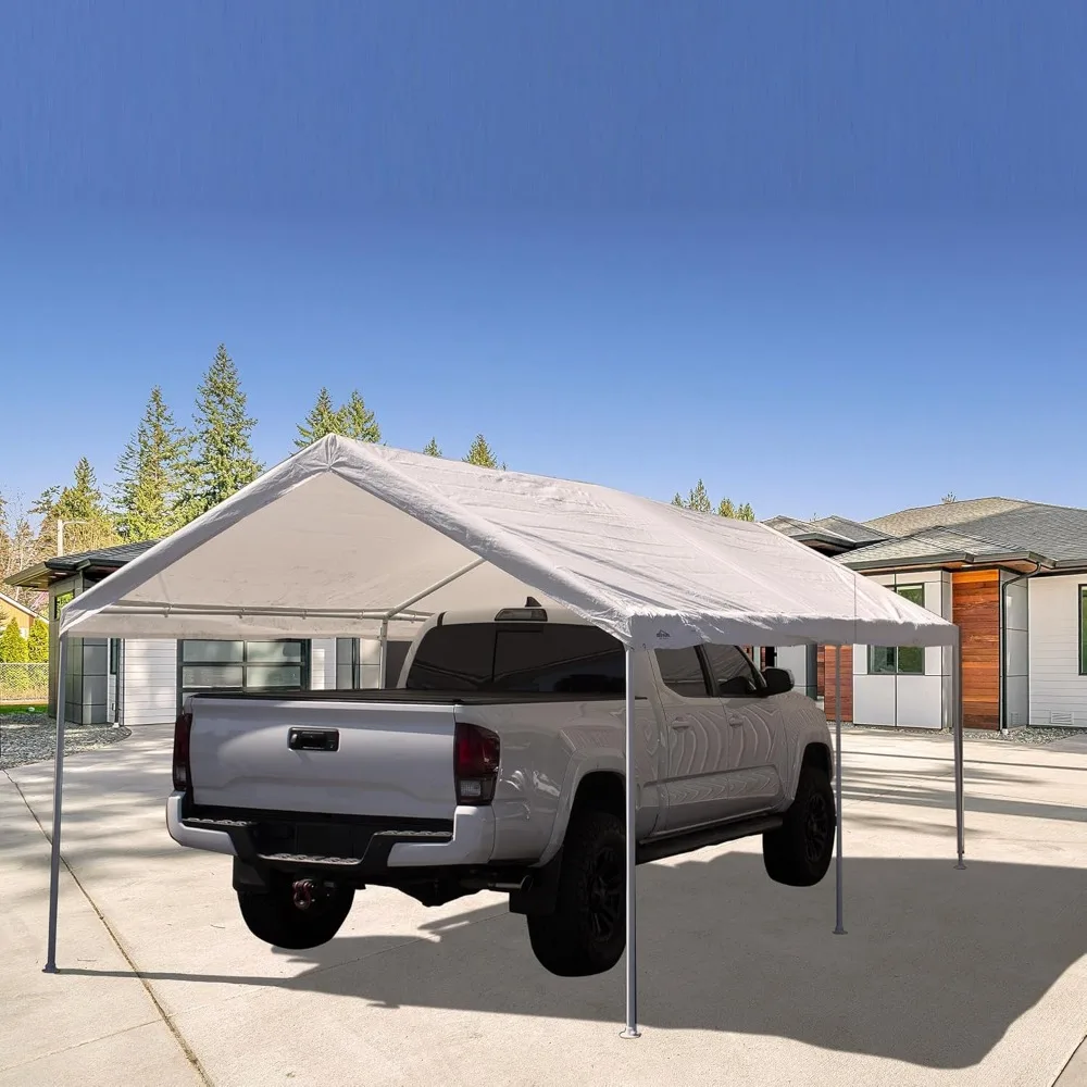 Canopy Powder Coated Heavy Duty Steel Frame Pop Up Carport with 6 Steel Stakes for Outdoor Activities and Events, White
Canopy Powder Coated Heavy Duty Steel Frame Pop Up Carport with 6 Steel Stakes for Outdoor Activities and Events, White